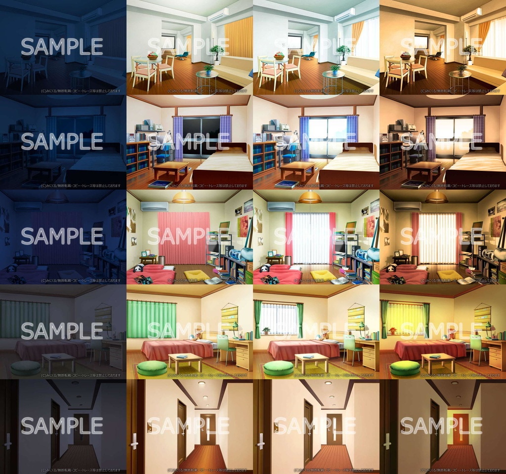 みにくる背景CG素材集『日常編』part01&02【背景素材集】