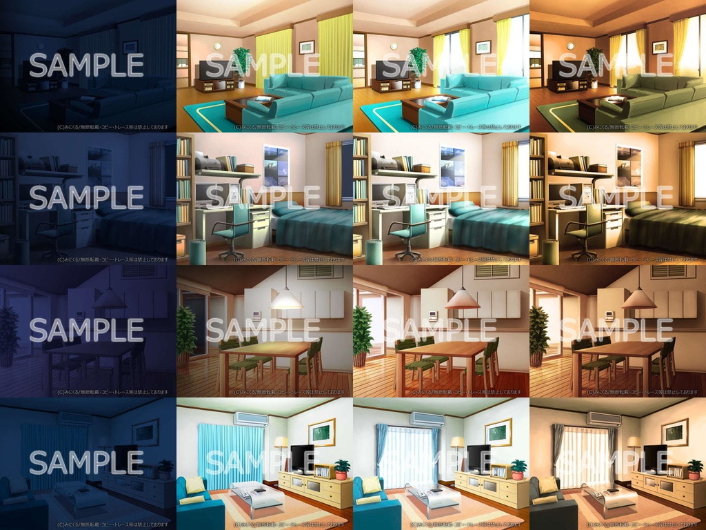 みにくる背景CG素材集『日常編』part01&02【背景素材集】