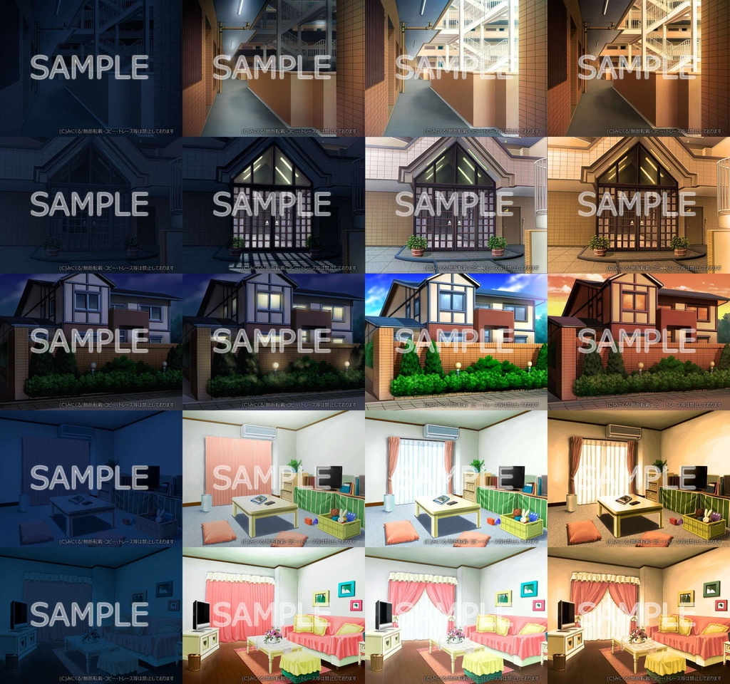みにくる背景CG素材集『日常編』part01&02【背景素材集】