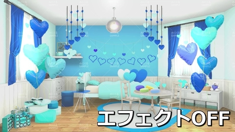 【動く背景素材】揺れ動くハートなホワイトデーのお部屋 (ホワイトデー編01_white_h)