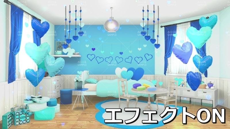 【動く背景素材】揺れ動くハートなホワイトデーのお部屋 (ホワイトデー編01_white_h)