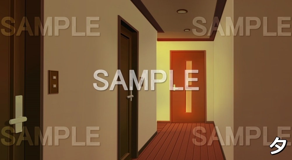 【背景素材】廊下 (日常編part01&02-niti011)