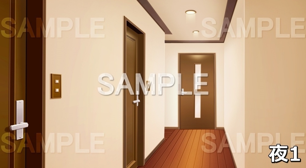 【背景素材】廊下 (日常編part01&02-niti011)