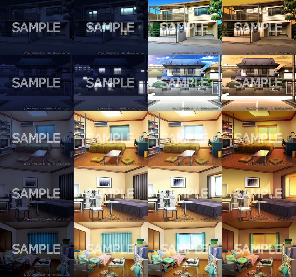 みにくる背景CG素材集『日常編』part03&04【背景素材集】