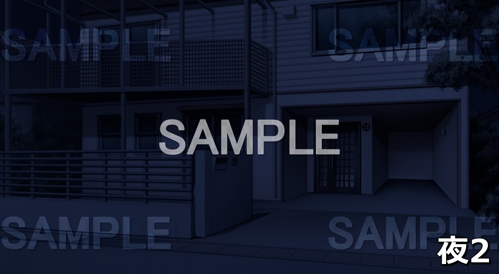 【背景素材】一軒家外観02 (日常編part03&04-house003)