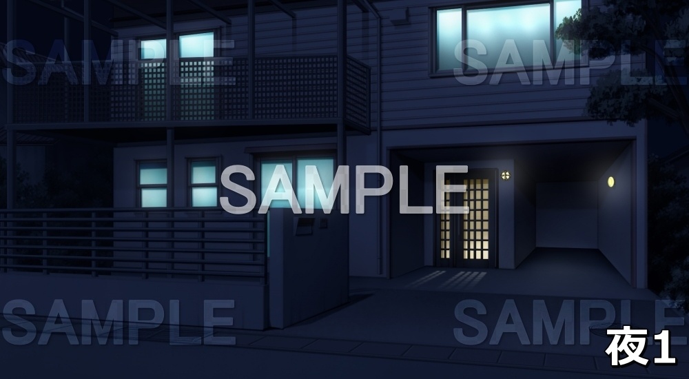 【背景素材】一軒家外観02 (日常編part03&04-house003)