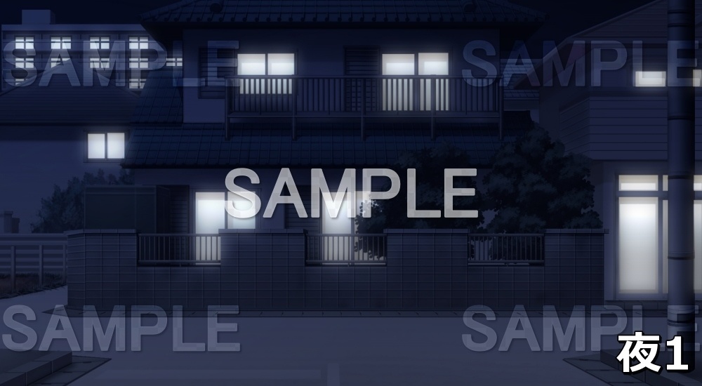 【背景素材】一軒家外観03 (日常編part03&04-house005)