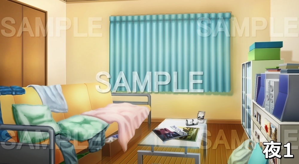 【背景素材】散らかった部屋(一人暮らし) (日常編part03&04-niti009)