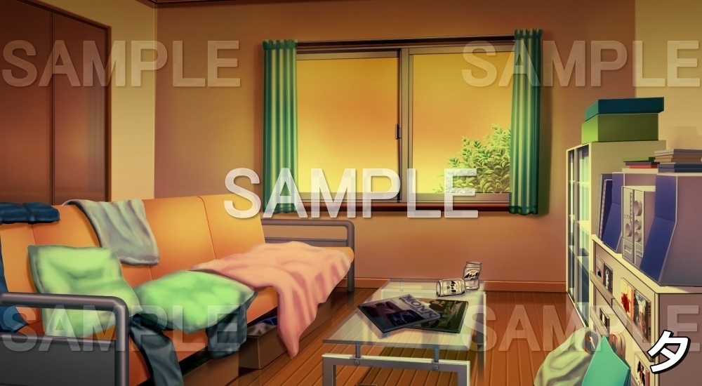 【背景素材】散らかった部屋(一人暮らし) (日常編part03&04-niti009)