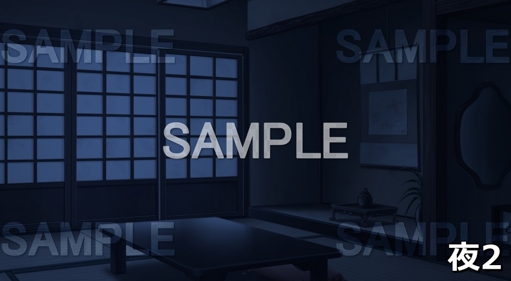 【背景素材】和室リビング (日常編part03&04-niti025)