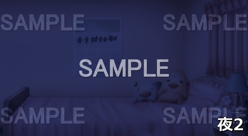 【背景素材】ぬいぐるみのある部屋(ピンク) (日常編part03&04-niti026)