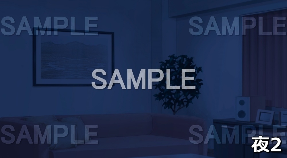 【背景素材】一人暮らしのリビング(オレンジ) (日常編part03&04-niti027)