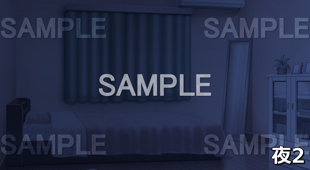 【背景素材】ナチュラルなベッドルーム(女性) (日常編part03&04-niti032)