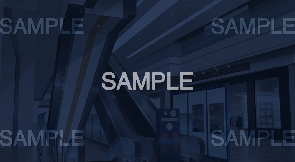 【背景素材】商業施設エスカレーター (街編part01-1710machi003)