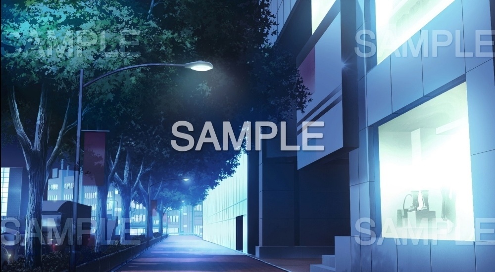 【背景素材】商業施設前の歩道 (『街編』part01-1710machi004)