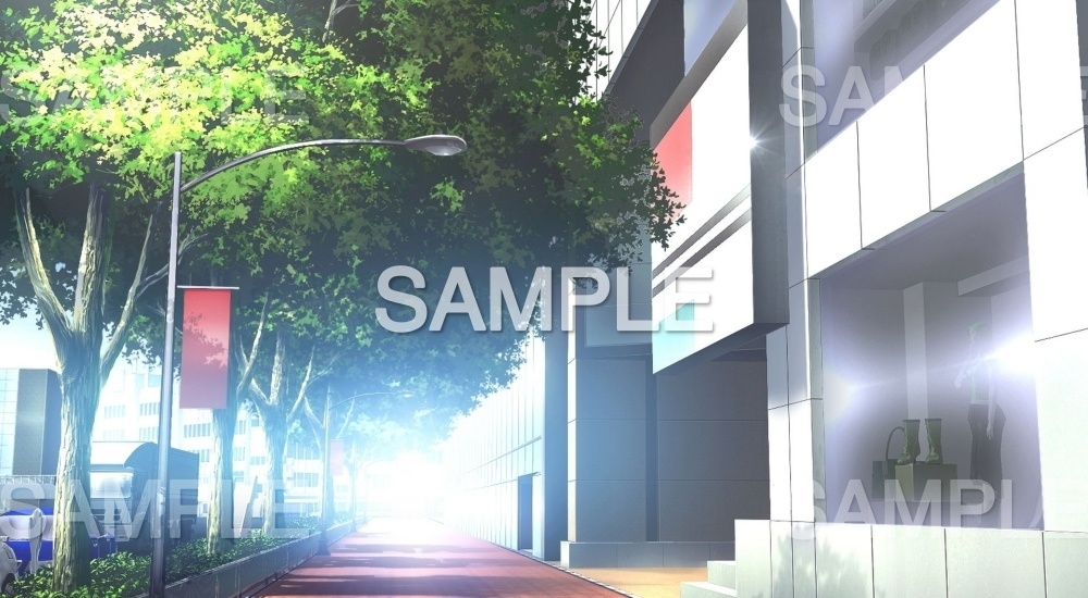 【背景素材】商業施設前の歩道 (『街編』part01-1710machi004)