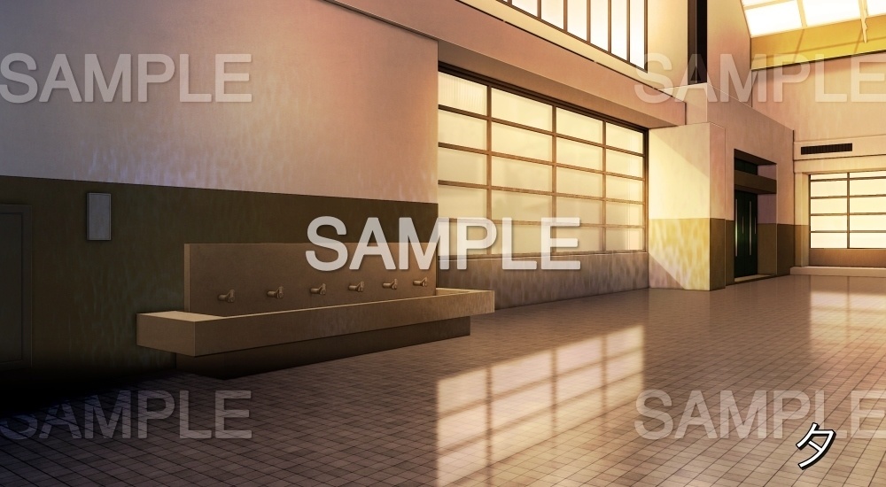 プール施設の水飲み場(『夏休み編』part01(Boost)-bg022pool04)