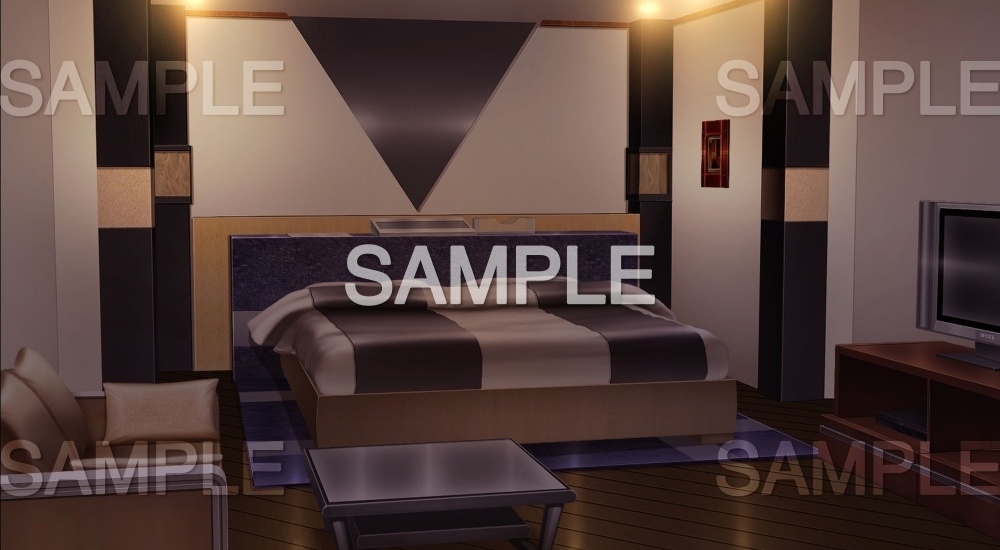 【背景素材】シンプルな大人のホテル部屋(『街編』part01-1710machi009)