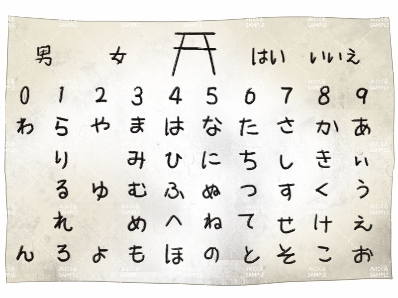 【パーツ素材】コックリさんセット4点(『ホラー編』part04-旧校舎-)