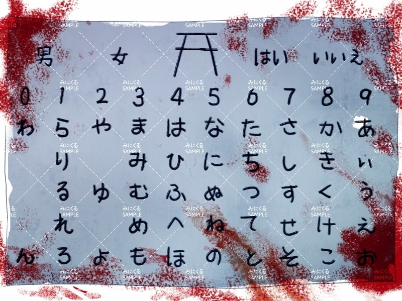 【パーツ素材】コックリさんセット4点(『ホラー編』part04-旧校舎-)