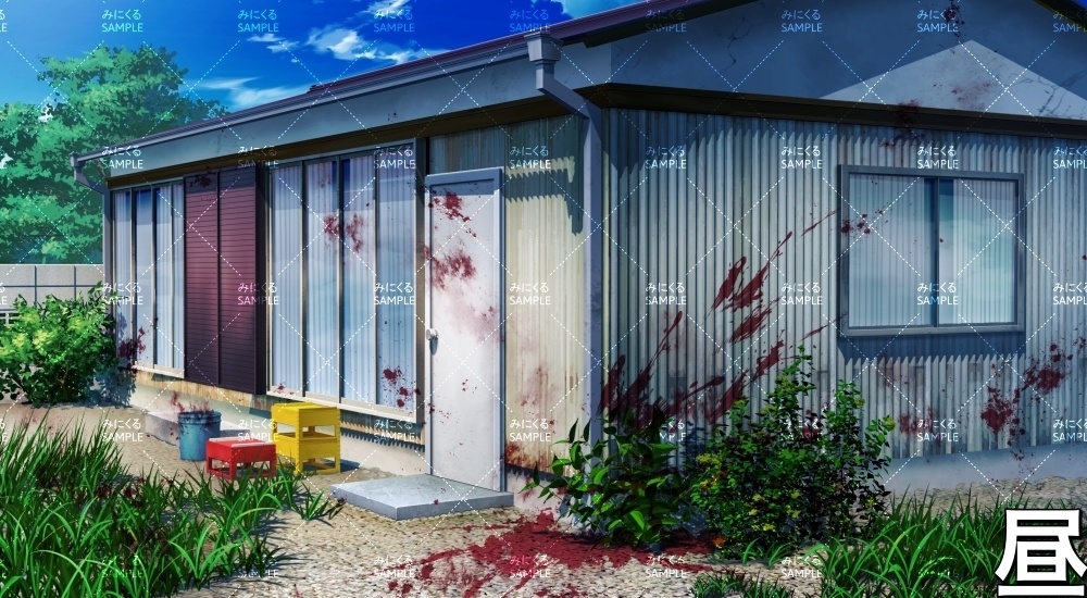 田舎の平屋(和風ホラー01-bg012_b)