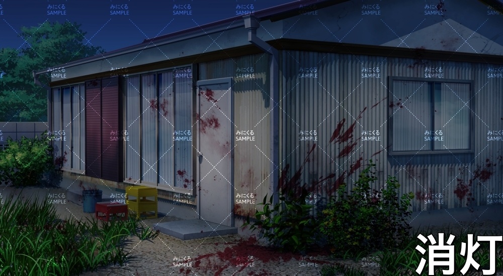 田舎の平屋(和風ホラー01-bg012_b)