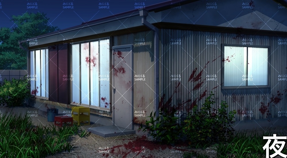 田舎の平屋(和風ホラー01-bg012_b)