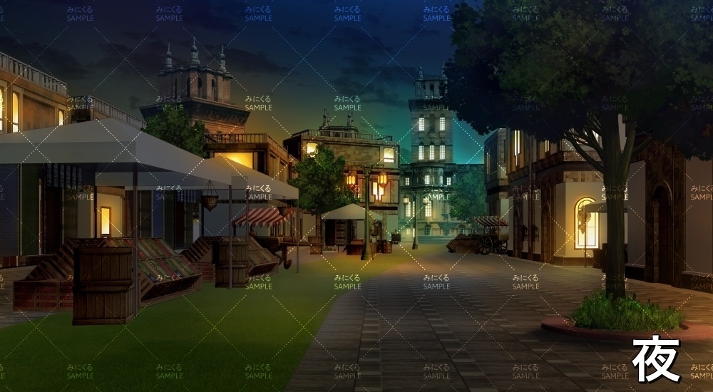 城下町②_屋台あり(『ファンタジー編』part01(Boost)-dlfanfanmachi02_3)