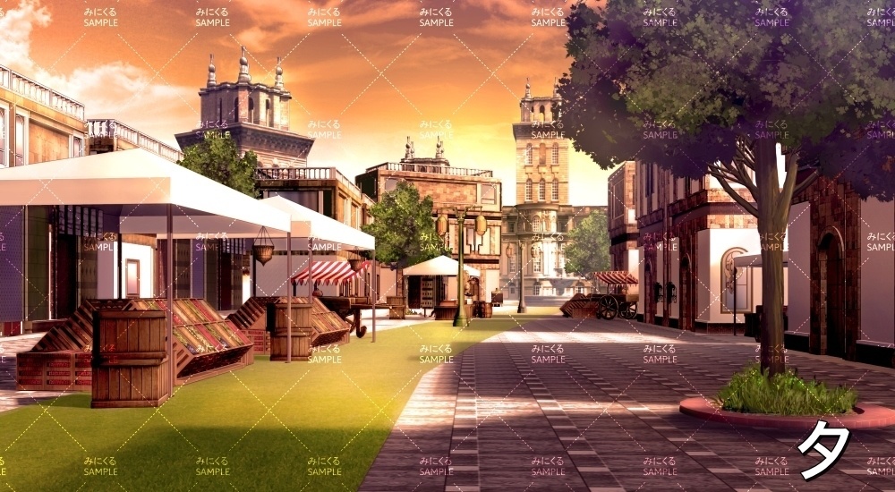 城下町②_屋台あり(『ファンタジー編』part01(Boost)-dlfanfanmachi02_3)