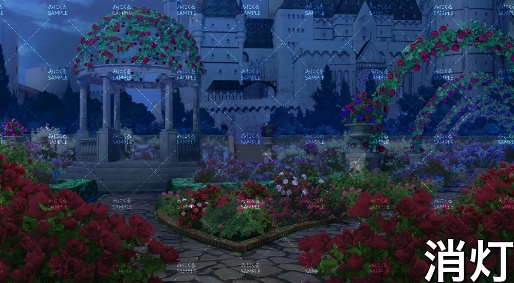 城のバラ庭園(『ファンタジー編』part06-garden)
