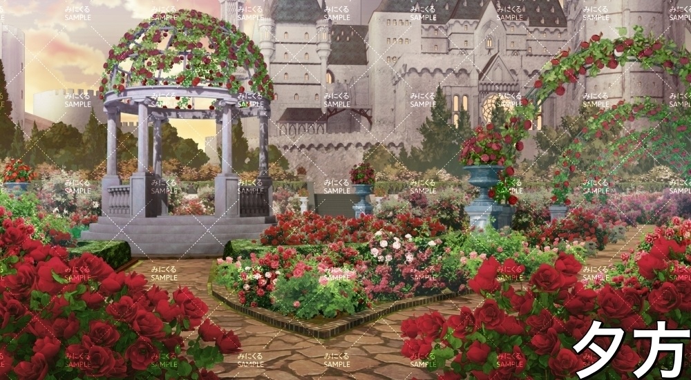 城のバラ庭園(『ファンタジー編』part06-garden)