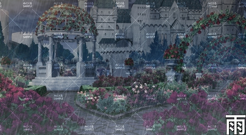 城のバラ庭園(『ファンタジー編』part06-garden)