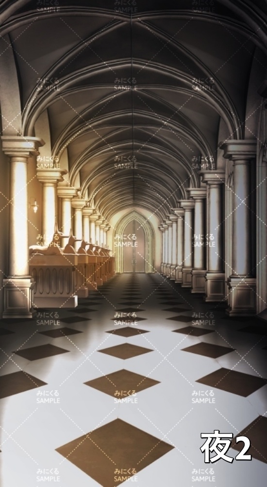 【縦】砂漠の城廊下(『ファンタジー編』part01(Boost)-dlfanfanokyu03_3)