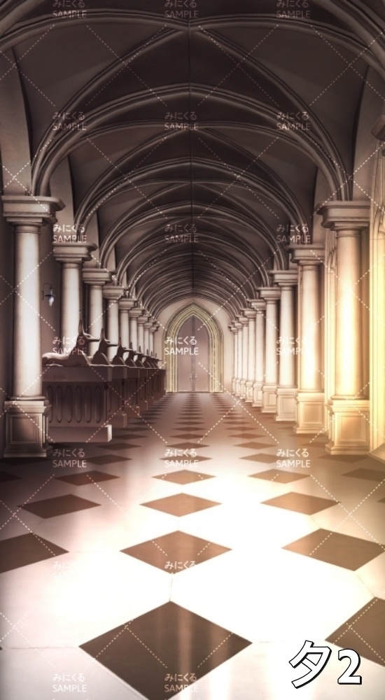 【縦】砂漠の城廊下(『ファンタジー編』part01(Boost)-dlfanfanokyu03_3)