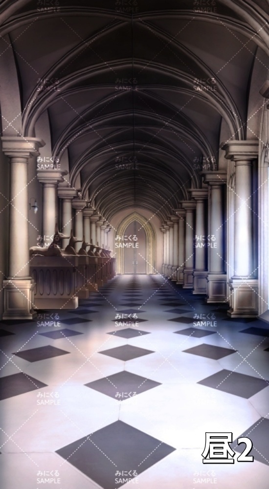 【縦】砂漠の城廊下(『ファンタジー編』part01(Boost)-dlfanfanokyu03_3)