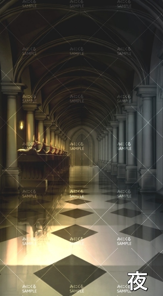 【縦】砂漠の城廊下(『ファンタジー編』part01(Boost)-dlfanfanokyu03_3)