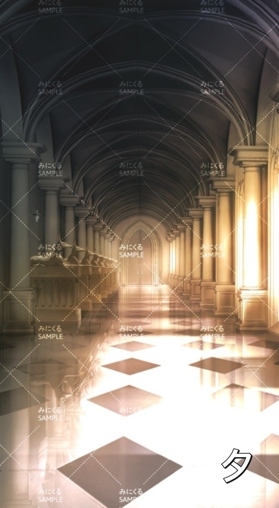 【縦】砂漠の城廊下(『ファンタジー編』part01(Boost)-dlfanfanokyu03_3)