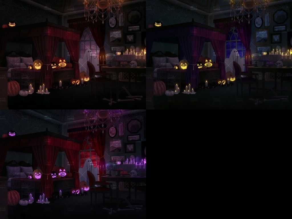 みにくる背景CG素材集『ファンタジー編』part06(ハロウィンBoost)【背景素材集】