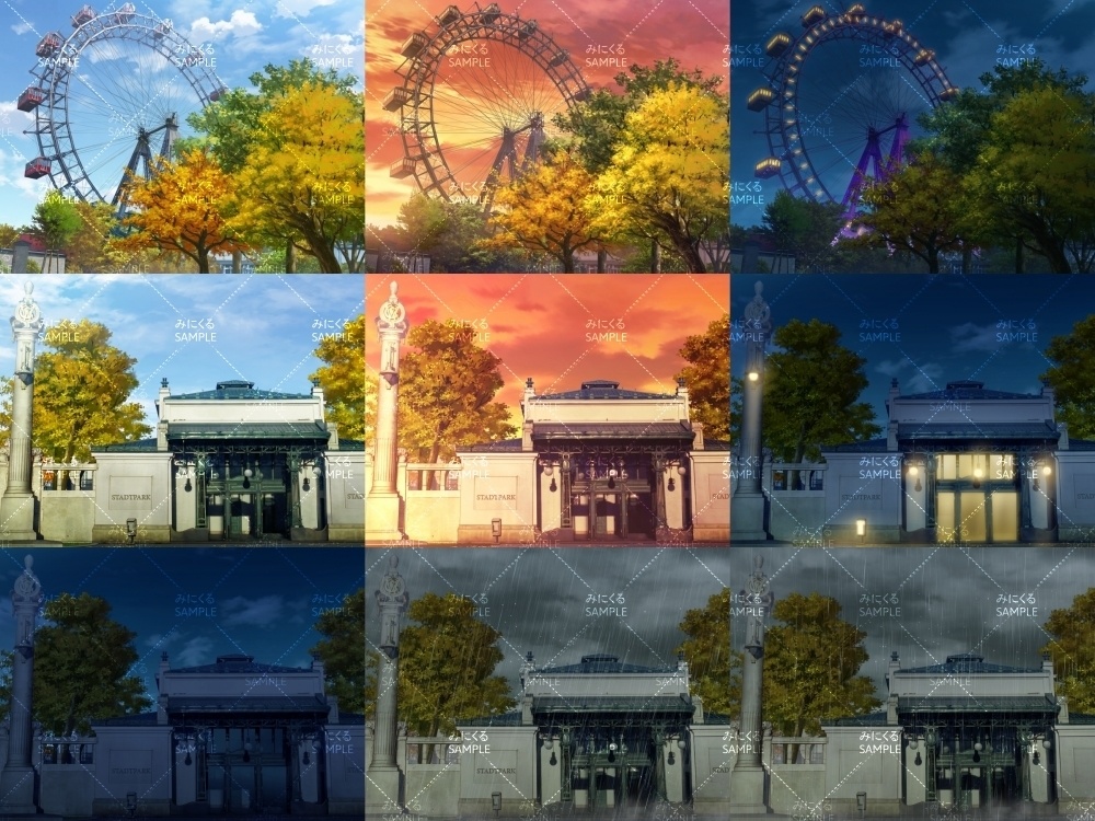 みにくる背景CG素材集『ヨーロッパ風編』part02-秋-【背景素材集】