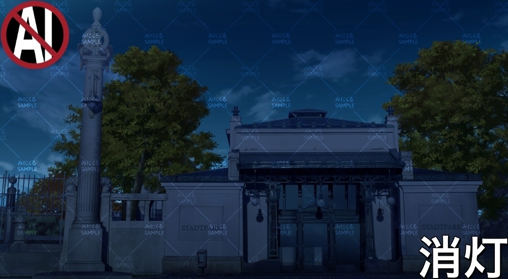 地下鉄の駅 ( ヨーロッパ風編part02-秋- station)【背景素材】