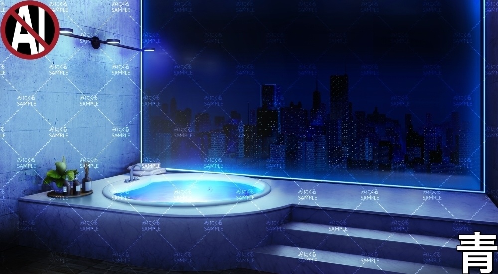 大人なホテルのシャワールーム③( 特別な日編part01- shower-room03)【背景素材】