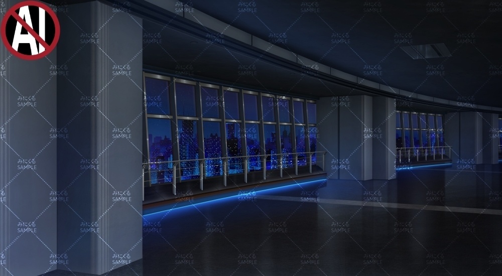 夜景の見える展望台① ( 特別な日編part01- tenbou01)【背景素材】