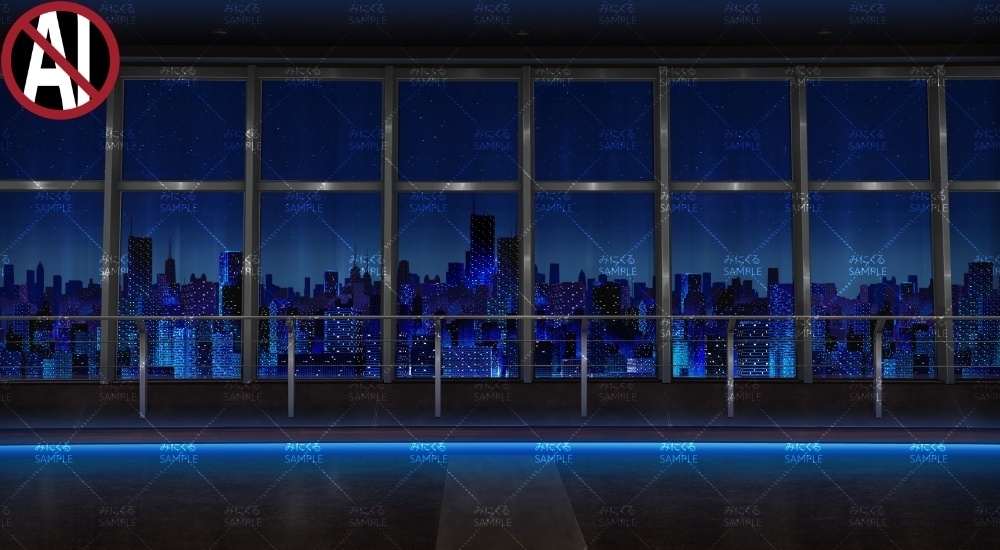 夜景の見える展望台② ( 特別な日編part01- tenbou02)【背景素材】