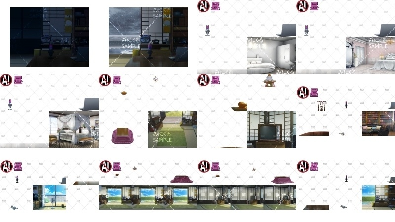 みにくる背景CG素材集『お部屋編』part01【背景素材集】