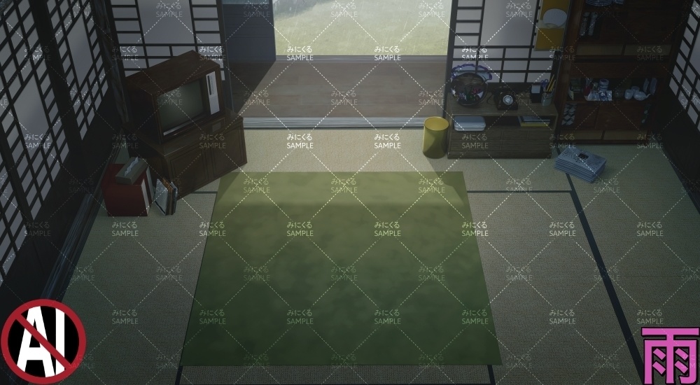 おばあちゃん家の部屋③ ( お部屋編 part01 - kotatsu03-1)【背景素材】