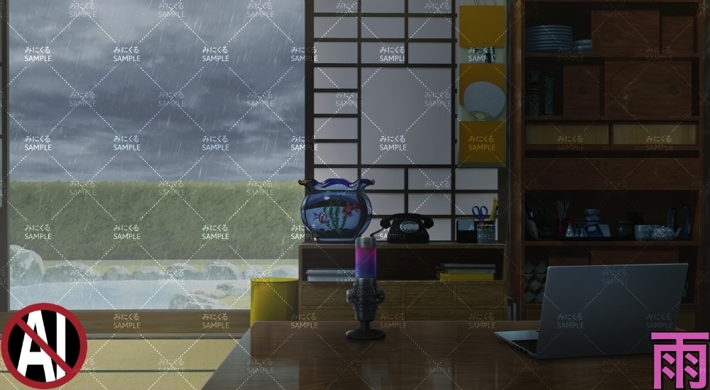 おばあちゃん家の部屋④+小物01 ( お部屋編 part01 - kotatsu05-2_d_komono01)【背景素材】