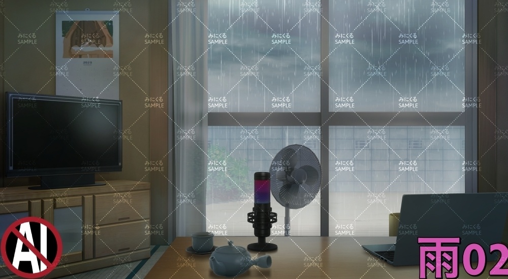 昭和の和室+小物 ( お部屋編 part01 - japanese01-2_d_komono)【背景素材】