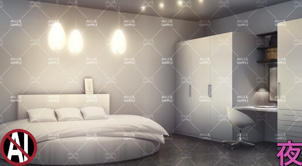 白いおしゃれな部屋 ( お部屋編 part01 - design01-1)【背景素材】