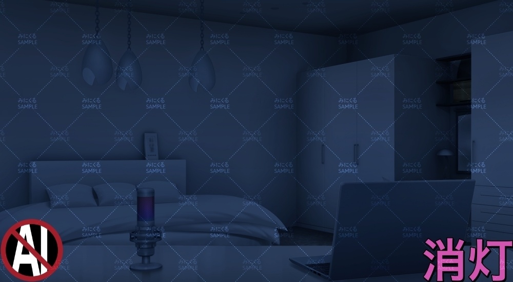 白いおしゃれな部屋+小物 ( お部屋編 part01 - design01-2_d_komono)【背景素材】