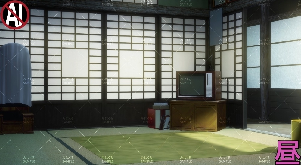 【動く背景】こたつと猫②_パーツセット (お部屋01-kotatsu02)【正月素材】